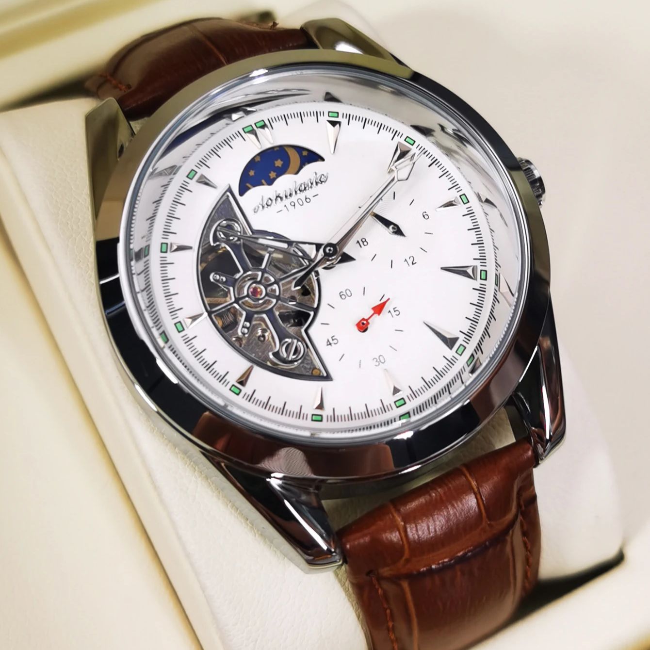 AOKULASIC Business Mens Watche - Luxury Watch Holder For Men 评论和价格
