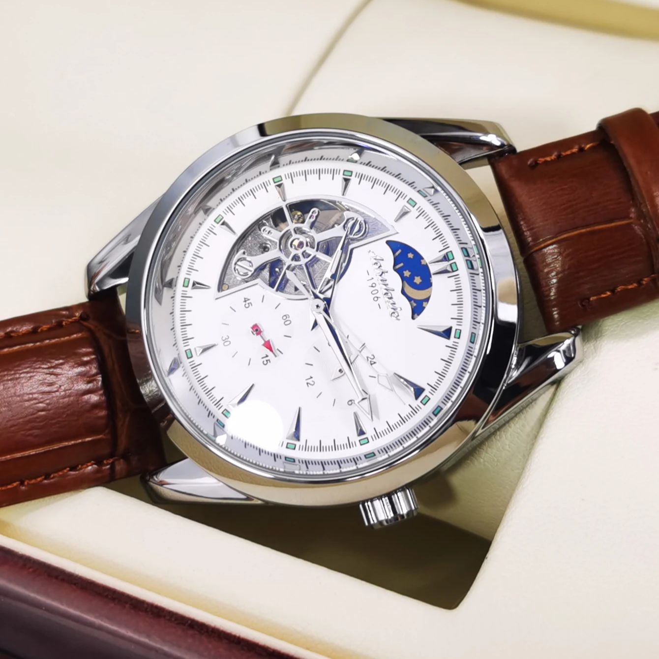 AOKULASIC Business Mens Watche - Luxury Watch Holder For Men 评论和价格