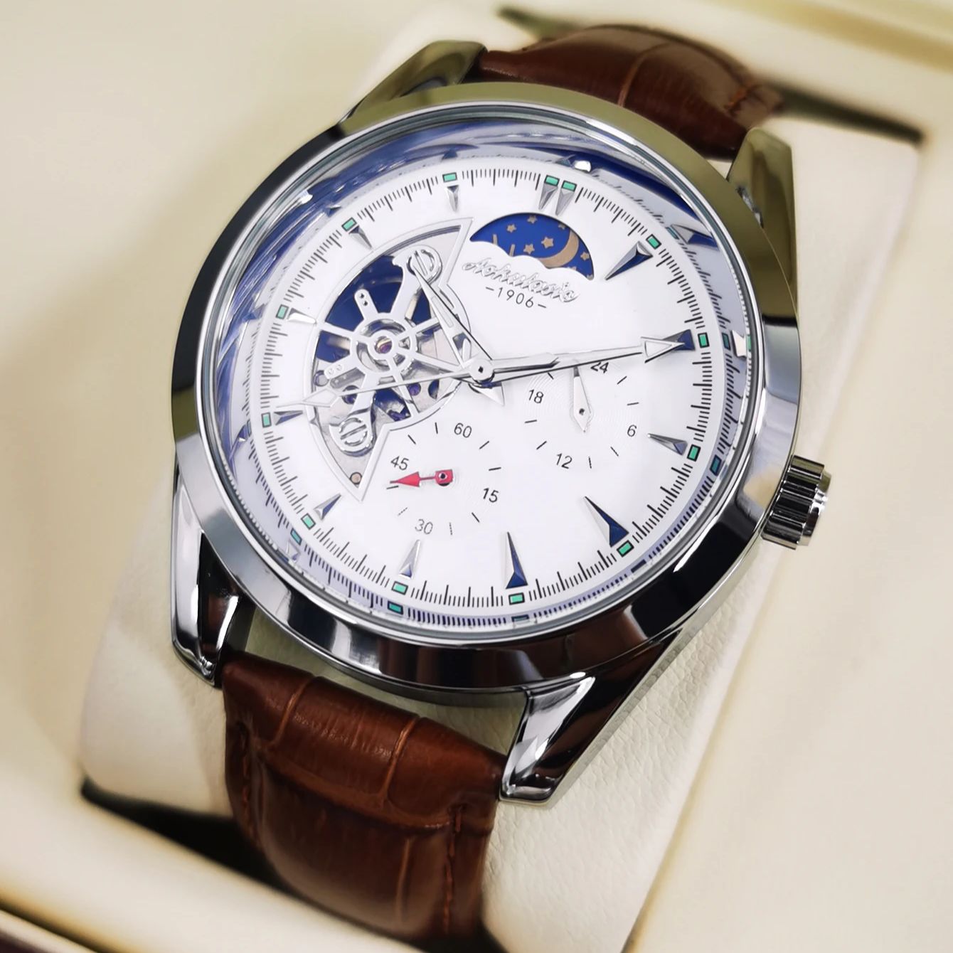 AOKULASIC Business Mens Watche - Luxury Watch Holder For Men 评论和价格