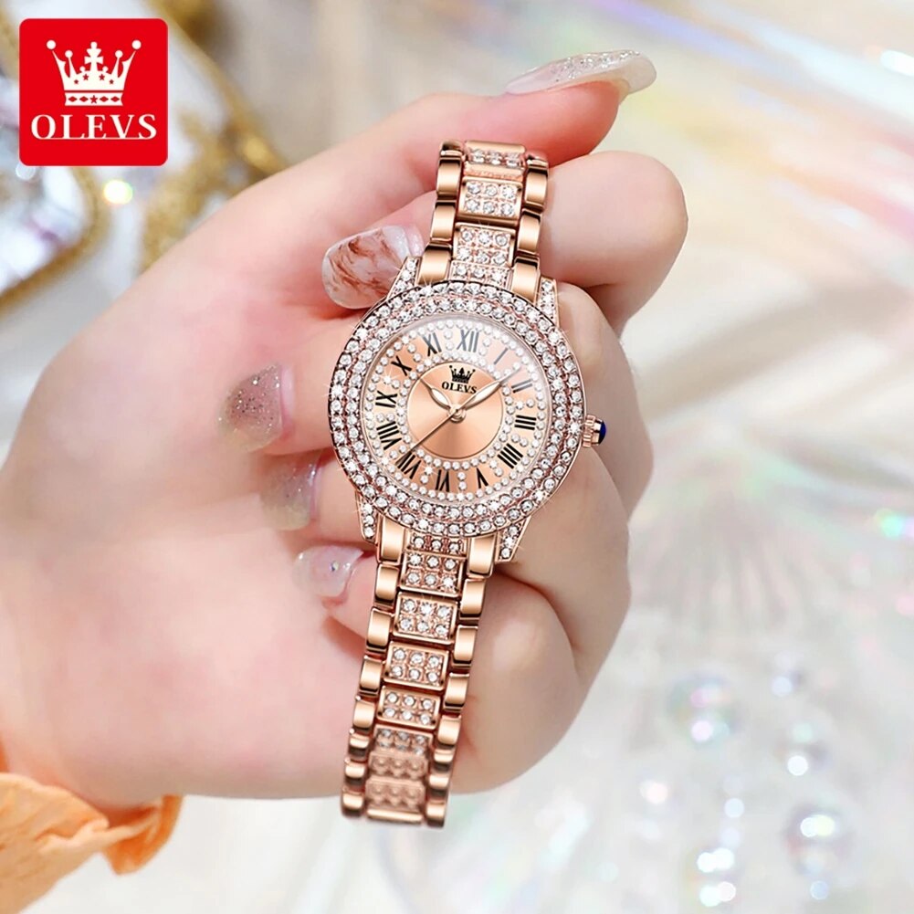 OLEVS 9943 Luxury All Diamond  - Luxury Watch Ladies 评论和价格