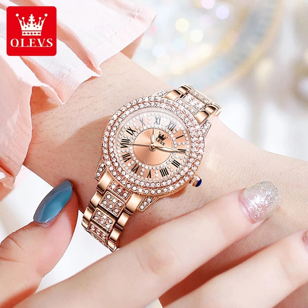 OLEVS 9943 Luxury All Diamond  - Luxury Watch Ladies 评论和价格