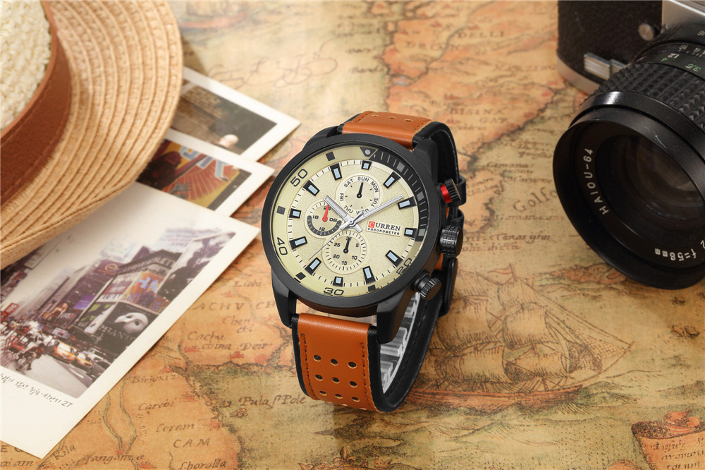 2017 CURREN Stylish Watch Men  - Luxury Watch Holder For Men 评论和价格