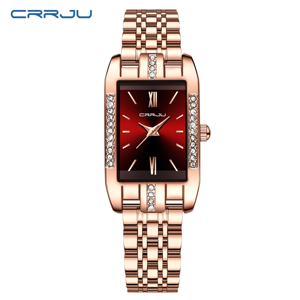 CRRJU Luxury Square Watch for  - Luxury Watch Ladies 评论和价格