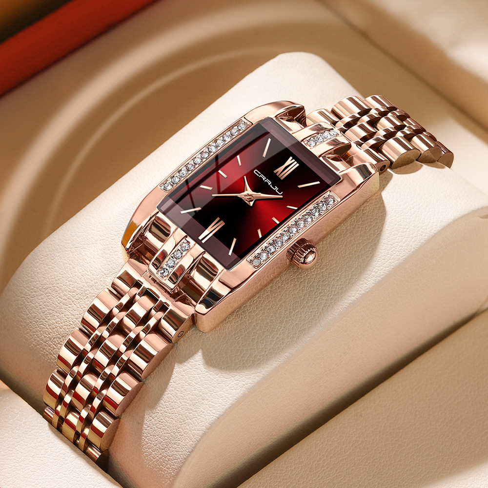 CRRJU Luxury Square Watch for  - Luxury Watch Ladies 评论和价格