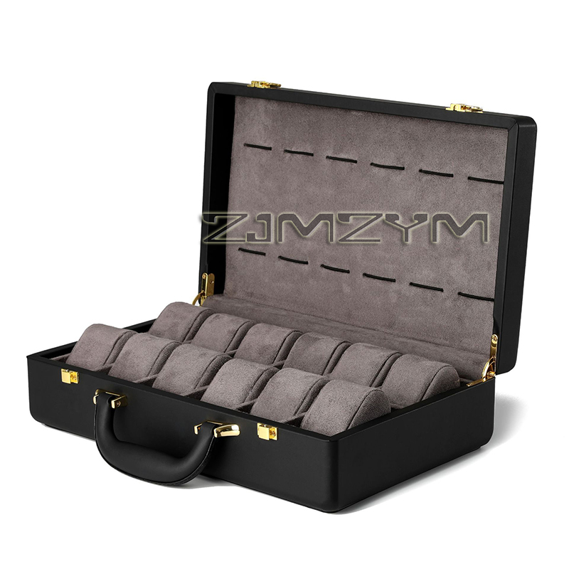 12 Slots Watch Box Mens Watche - Luxury Watch Holder For Men 评论和价格
