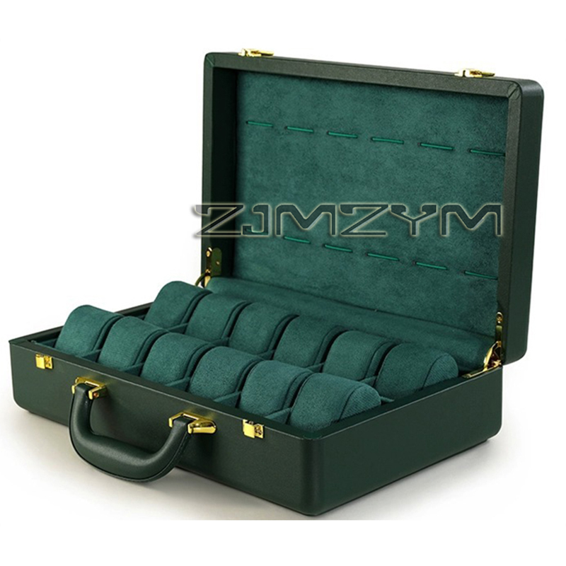 12 Slots Watch Box Mens Watche - Luxury Watch Holder For Men 评论和价格